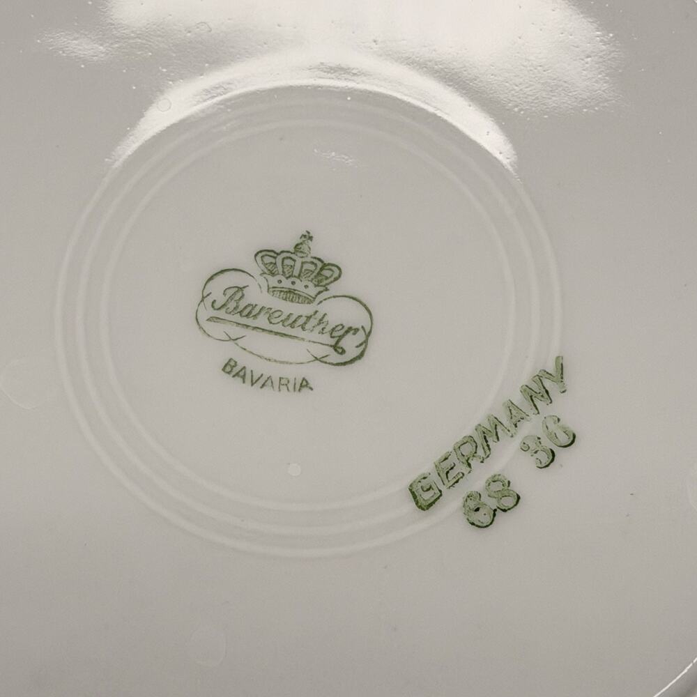 3pc Vintage Bareuther Fruit Harvest Plates Porcelain Gold Trim Bavaria Germany - Picture 6 of 12